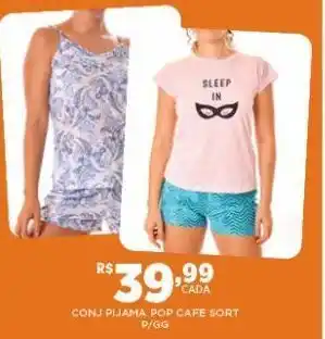 DB Supermercados Conj pijama pop café sort p/gg oferta