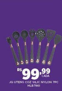 DB Supermercados Jg utens coz silic nylon 7pc oferta