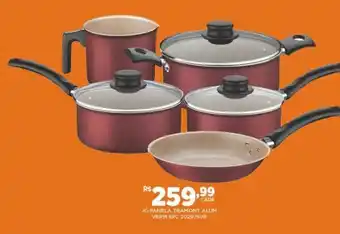 DB Supermercados Jogo panelas tramontina alum verm oferta