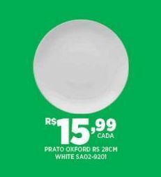 DB Supermercados Prato oxford rs 28cm white oferta