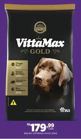 DB Supermercados Ração para cães vittamax gold 20kg oferta
