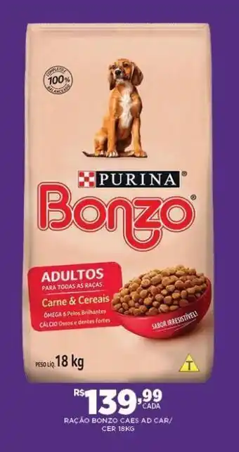 Ração para cães bonzo ad car/cer 18kg
