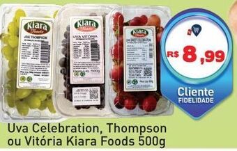 Uva celebration, thompson ou vitória kiara foods 500g