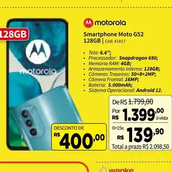 Smartphone moto g52