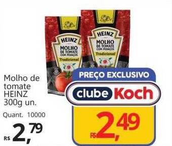 Supermercados Koch Molho de tomate heinz oferta