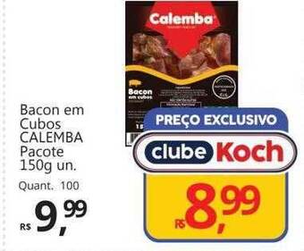 Supermercados Koch Bacon em cubos calemba oferta