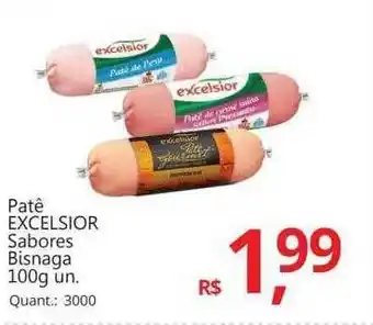 Patê excelsior sabores bisnaga