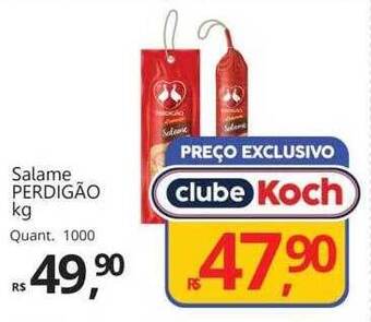 Supermercados Koch Salame perdigão kg oferta