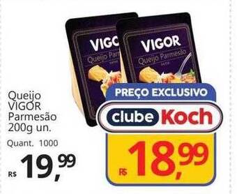 Supermercados Koch Queijo vigor parmesão oferta