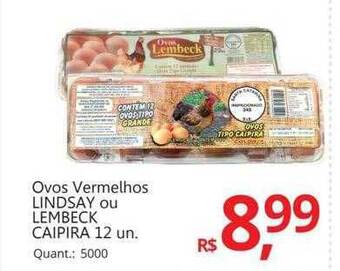 Supermercados Koch Ovos vermelhos lindsay ou lembeck caipira oferta