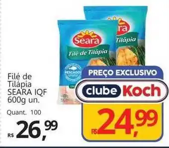 Supermercados Koch Filé de tilápia seara iqf oferta
