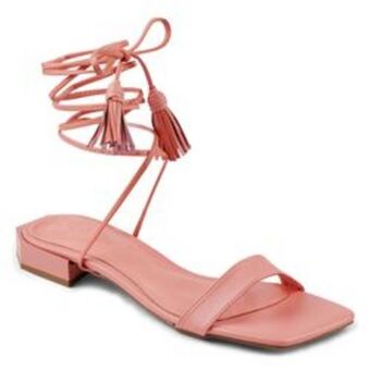 Sandália itapuã flat amarração feminino coral