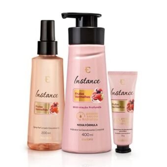 Eudora Combo frutas vermelhas: spray desodorante colônia 200ml + hidratante corporal 400ml + creme para mãos 30g oferta