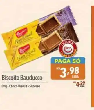 Supermercados Condor Biscoito Bauducco Choco Biscuit Sabores 80g oferta