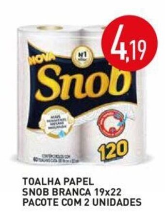Calvo Atacadista Toalha Papel Snob Branca 19x22 pacote com 2 unidades oferta