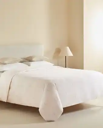 ZARA HOME Capa de edredão linho bordado flores oferta