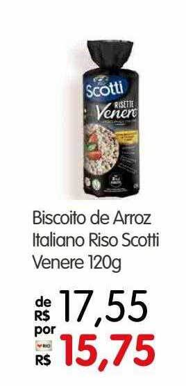 Biscoito de arroz italiano riso scotti venere