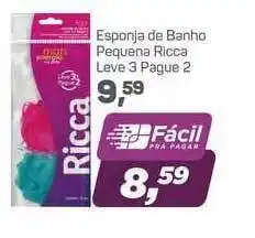 Esponja De Banho Pequena Ricca Leve 3 Pague 2