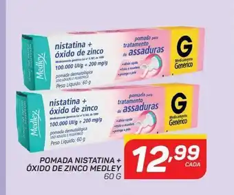 GBarbosa Pomada nistatina + óxido de zinco medley 60g oferta