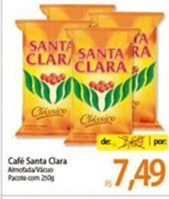 Atacadão Cafe Santa Clara 250g oferta