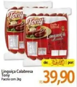 Atacadão Linguica Calabresa Tony 2kg oferta