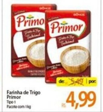 Atacadão Farinha de Trigo Primor 1kg oferta