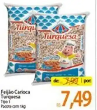 Atacadão Feijao Carioca Turquesa 1kg oferta
