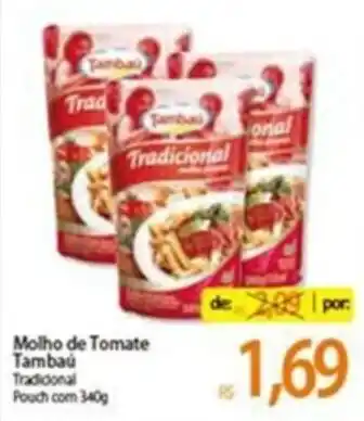 Atacadão Molho de Tomate Tambau 140g oferta