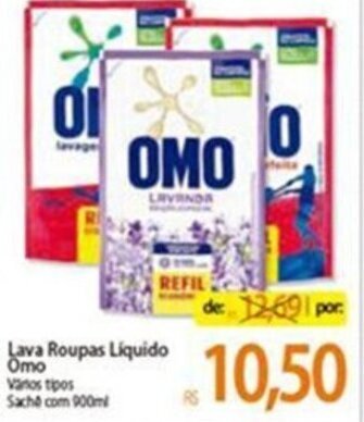 Atacadão Lava Roupas Liquido Omo 900ml oferta