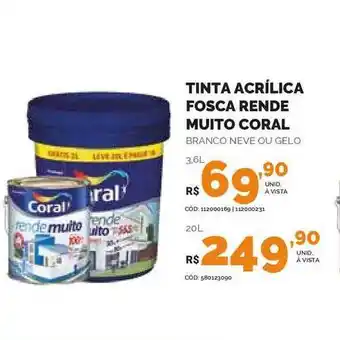 Tinta Acrílica Fosca Rende Muito Coral 3.6L
