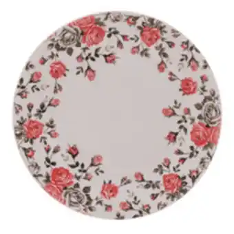 Prato raso garden da lyor, porcelana, 26cm, rosa - 8597