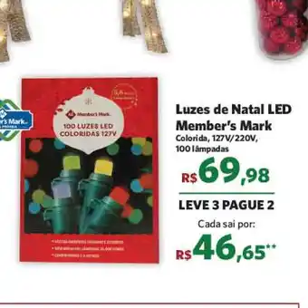 Sam's Club Luzes de natal led oferta