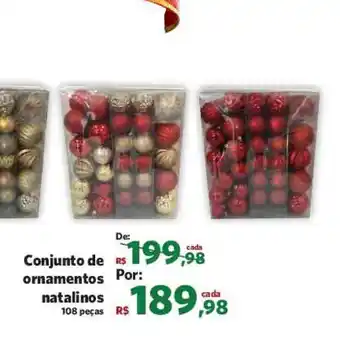 Sam's Club Conjunto de ornamentos natalinos oferta