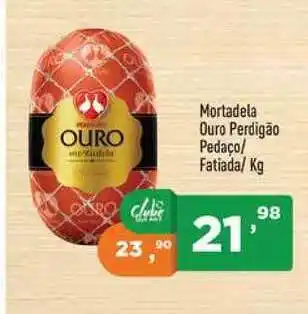 Supermercados Pague Menos Mortadela Ouro Perdigão Pedaço Fatiada 1kg oferta