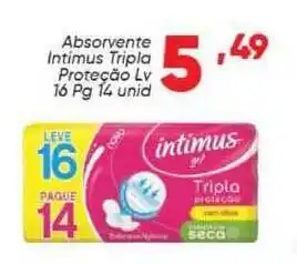 Absorvente Intimus Tripla Proteção Lv 16 Pg 14 Unid