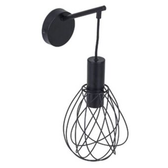 Arandela merone e27x1 metal preto fosco inspire