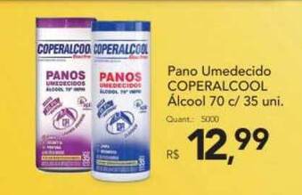Pano Umedecido Coperalcool álcool
