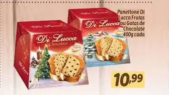 Panettone di lucca frutas ou gotas de choclate 400g cada