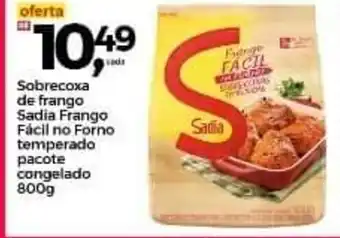 Frangolândia Sobrecoxa de frango Sadia Frango Facil no forno pacote congelado 800g oferta