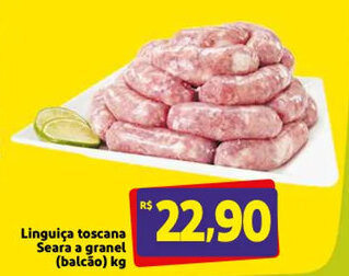 Mercado Extra Linguica toscana Seara a granel 1kg oferta