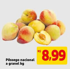 Mercado Extra Pessego Nacional a granel 1kg oferta