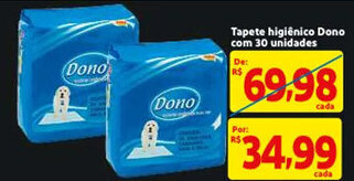Mercado Extra Tapete Higienico Dono com 30 undiades oferta