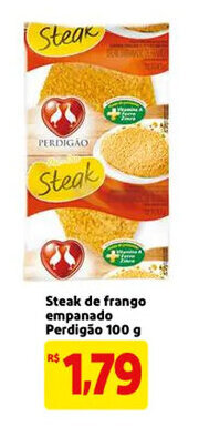 Mercado Extra Steak de frango empanado Perdigao 100g oferta