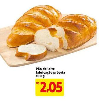 Mercado Extra Pao de leite fabricacao propria 100g oferta