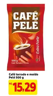 Mercado Extra Cafe torrado e moido Pele 500g oferta