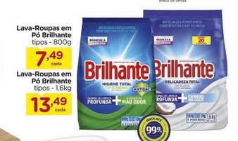 Carrefour Lava Roupas Em Pó Brilhante 800g oferta