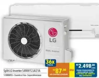Supermercados Condor Split Lg Inverter S4nw12ja31a oferta
