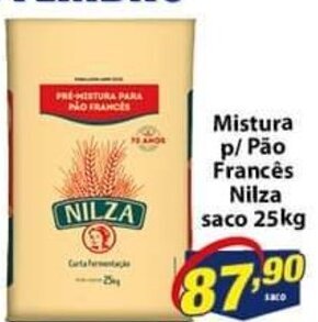 Vencedor Atacadista Mistura p/ Pao Frances Nilza saco 25kg oferta