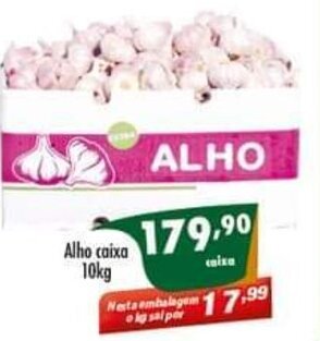 Vencedor Atacadista Alho caixa 10kg oferta