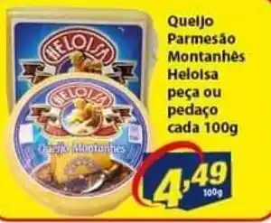 Vencedor Atacadista Queijo Parmesao Montanhes Heloisa peca ou pedaco cada 100g oferta
